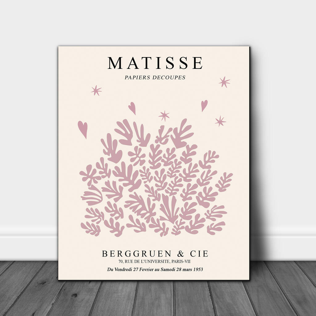 Matisse Pink Leaf Exhibition Print, 1 of 3