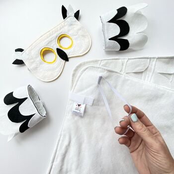 Felt Snowy Owl Bird Wing Costume, 4 of 7