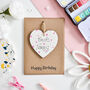 Personalised Nanny Heart Birthday Card Wooden Keepsake, thumbnail 2 of 3