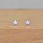 Silver Star Stud Earrings, thumbnail 1 of 2