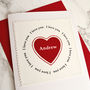 'Heart' Personalised Valentines Card, thumbnail 2 of 2