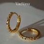 Sterling Silver Rainbow Cz Huggie Hoop Earrings, thumbnail 1 of 4
