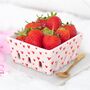 Pink Heart Print Ceramic Berry Basket, thumbnail 1 of 2