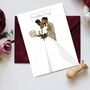Black Bride And Groom Love Wedding Card, thumbnail 1 of 2