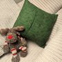 Personalised Santa Please Stop Here Cushion, Kids Santa Christmas Cushion, thumbnail 8 of 12