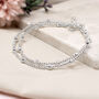 Sterling Silver Beaded Satellite Wrap Bracelet, thumbnail 2 of 4