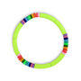 Neon Yellow And Rainbow Metal Beaded Bracelet, thumbnail 1 of 2