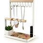 Three Tier Jewelry Stand Holder With Hooks, thumbnail 2 of 10