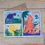 Crinkly Cloth Baby Newspaper Book Rainbow Dinosaurs, thumbnail 2 of 3