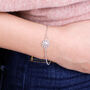 Daisy Sterling Silver Bracelet, thumbnail 2 of 5