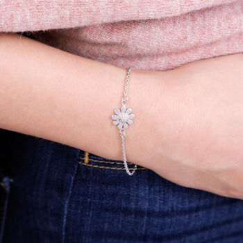 Daisy Sterling Silver Bracelet, 2 of 5