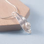 Silver Leaf Pearl Pendant, thumbnail 3 of 4