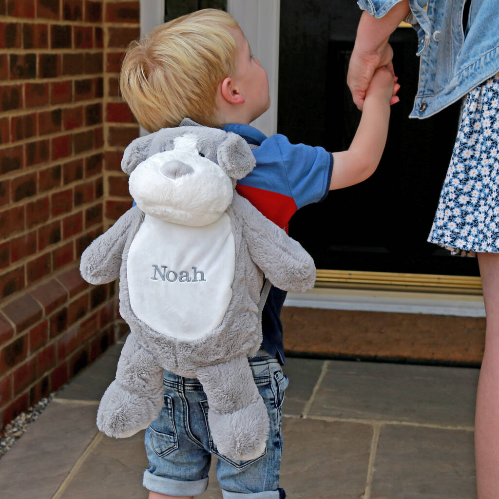 Image of Personalised Soft Toy Kids Backpack