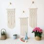 Pack Of Three Storm Macrame Wall Hanging Tapestry, thumbnail 1 of 6