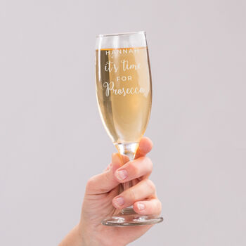 Personalised 'It's Time For Prosecco' Flute, 2 of 3