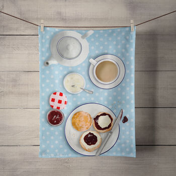 'The Cream Tea' Illustrated Tea Towel, 2 of 6