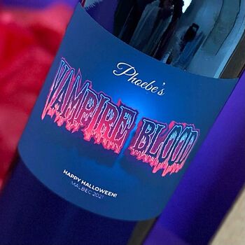 Personalised Halloween Wine Bottle, 5 of 6