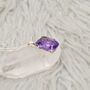 Raw Amethyst Chain Pendant Necklace, thumbnail 5 of 12