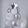 Silver, Chrome And Confetti Balloon Christmas Tree, thumbnail 2 of 3