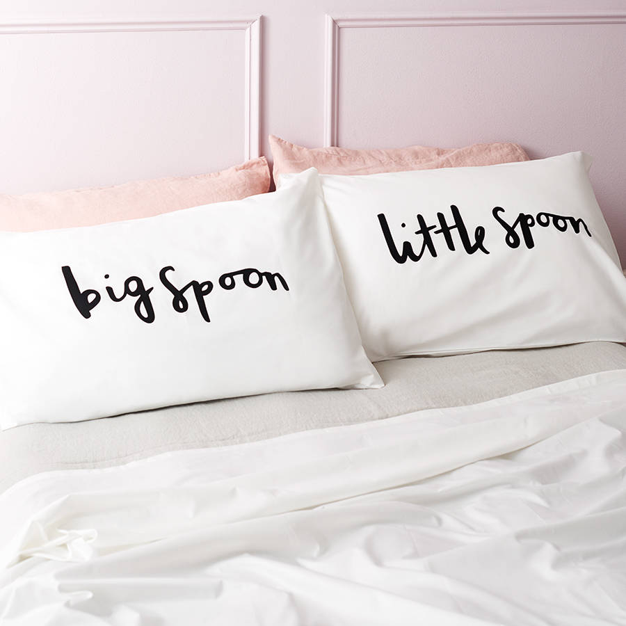 'Big Spoon Little Spoon' Pillow Cases, 1 of 4