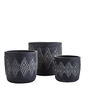 Black Diamond Print Ceramic Pots, thumbnail 2 of 2