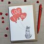 Personalised Tabby Cat I Love You Valentine's Card, thumbnail 1 of 2