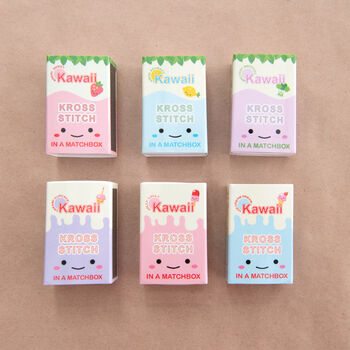Kawaii Strawberry Mini Cross Stitch Kit, 9 of 10