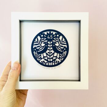 Framed Personalised 45th Anniversary Gift, 7 of 12