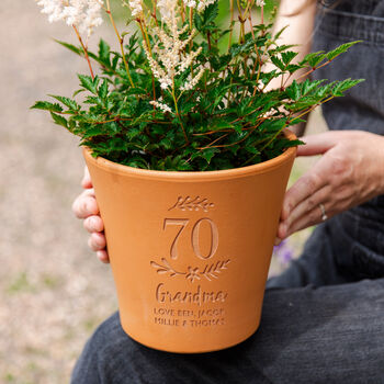 70th Birthday Personalised Plant Pot, 2 of 7