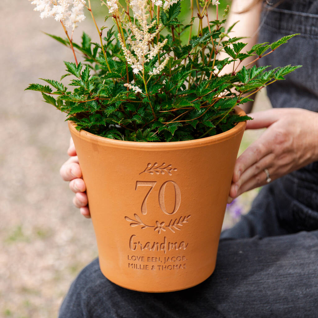 70th Birthday Personalised Plant Pot, 1 of 7