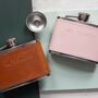 Personalised Couples Leather Hip Flask Gift Set, thumbnail 4 of 6