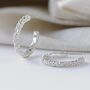 Medium Open Textured Sterling Silver Hoops, thumbnail 1 of 4