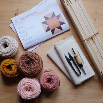 Quilt Inspired Cushion Punch Needle Kit, 3 of 3