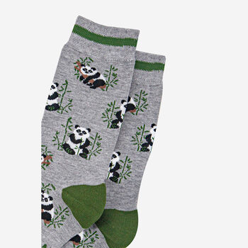 Lazy Panda Grey Marl Bamboo Socks Men's, 4 of 4
