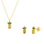 Pineapple Sterling Silver Necklace And Earring Set, thumbnail 1 of 8