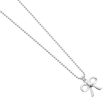 Sterling Silver Necklace With Bow Charm, 4 of 7