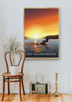 Go Wakeboarding Travel Poster Art Print, 5 of 8