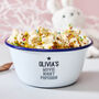 Personalised Enamel Popcorn Bowl For Kids, thumbnail 1 of 5