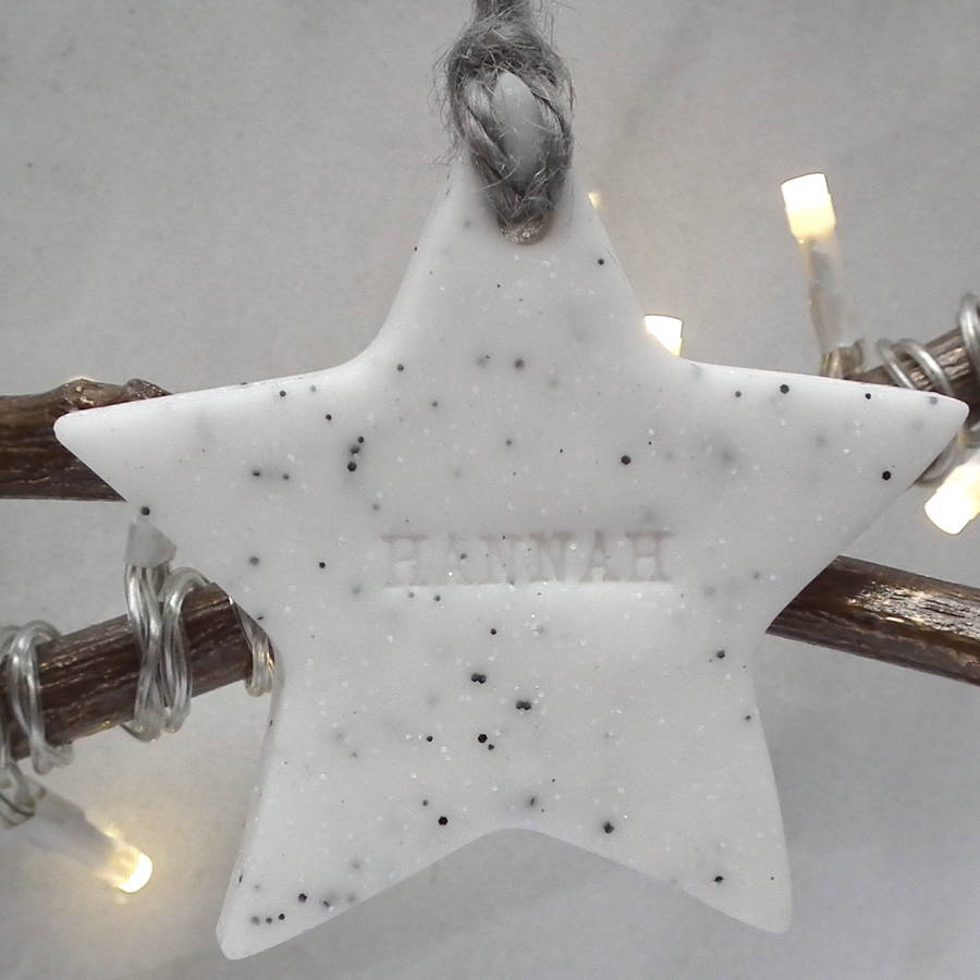 Personalised Marble Star Keepsake By Fingerprints Gifts ...