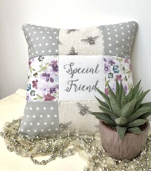 Special Friend Cushion Bees And Flowers, 2 of 7