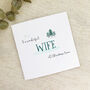 Personalised Christmas Tree Wife Card, thumbnail 1 of 4