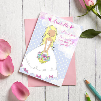 Personalised Bridesmaid / Flower Girl / Page Boy Card, 5 of 11