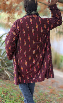 Bohemian Men’s Cotton Kimono Robe For Lounge, 2 of 8