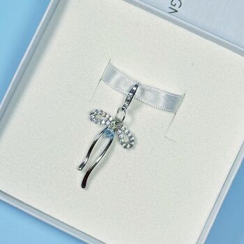 Something Blue Bow Bouquet Charm, 2 of 5