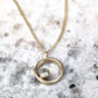 Ethical Recycled 9ct Gold Moissanite Necklace, thumbnail 2 of 4