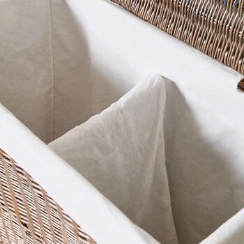 Rectangular Partition Laundry Basket, 4 of 5