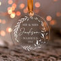 Personalised First Christmas Married Christmas Bauble, thumbnail 11 of 11