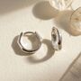 Sterling Silver Minimalist Misshapen Hoops, thumbnail 1 of 4