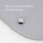 Trillion Cut Aquamarine Blue Cz Stud Earrings In Sterling Silver, thumbnail 7 of 12