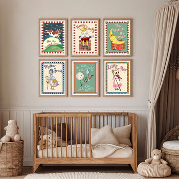 Vintage Nursery Rhyme Print Set, 4 of 12